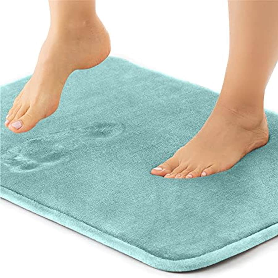 Gorilla Grip Thick Memory Foam Bath Rug, Soft Absorbent Luxury Mats, 60x17, Plush Velvet Topside, for $13