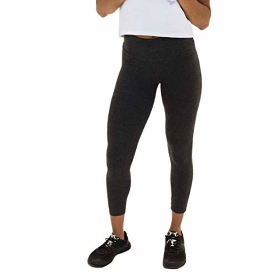 Spalding Women's Misses Activewear High Waisted Cotton/Spandex Ankle Legging, Charcoal Heather, S for $22 Spalding Women's Misses Activewear High Waisted Cotton/Spandex Ankle Legging, Charcoal Heather, S for $22