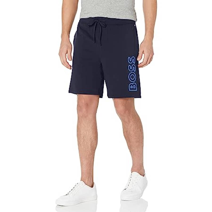 BOSS Men's Identity Lounge Shorts, deep Navy Blue, XL for $40