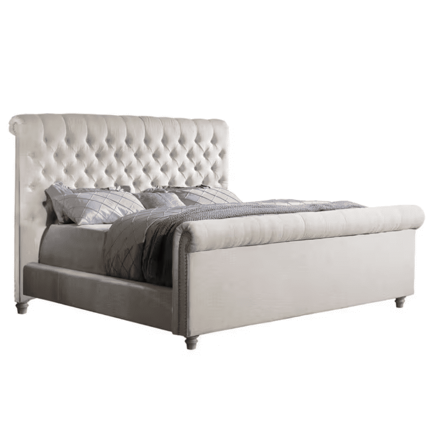Best Master Furniture Clarkson Tufted Queen Platform Bed for $465