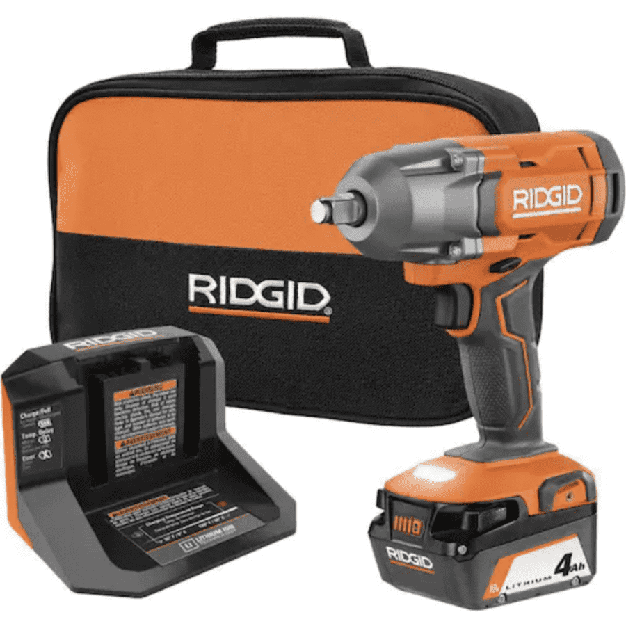 Ridgid 18V 4-Mode 1/2" High-Torque Impact Wrench Kit: $199