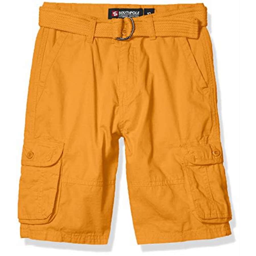 Southpole - Kids Boys' Big Belted Ripstop Basic Cargo Shorts, Timberland As, 12 for $17