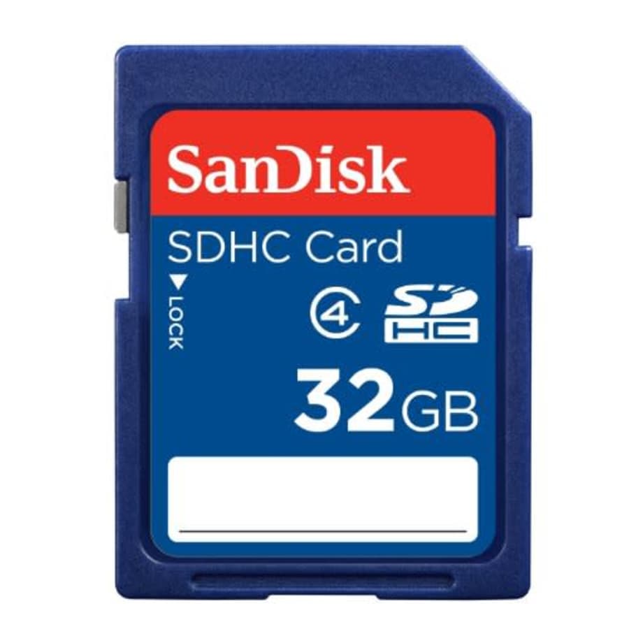 SanDisk Standard - Flash memory card - 32 GB - Class 4 - SDHC Retail Package for $7