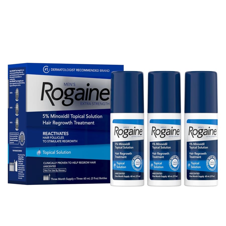 Rogaine Extra Strength 5% Minoxidil Topical Solution 3-Month Supply for $37 via Sub. & Save Rogaine Extra Strength 5% Minoxidil Topical Solution 3-Month Supply for $37 via Sub. & Save