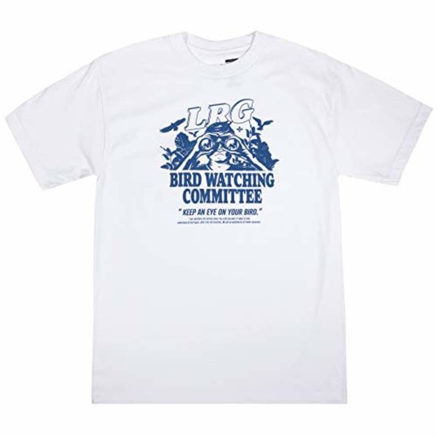 LRG Men's Short Sleeve Crew Neck t-Shirt, White, S for $19