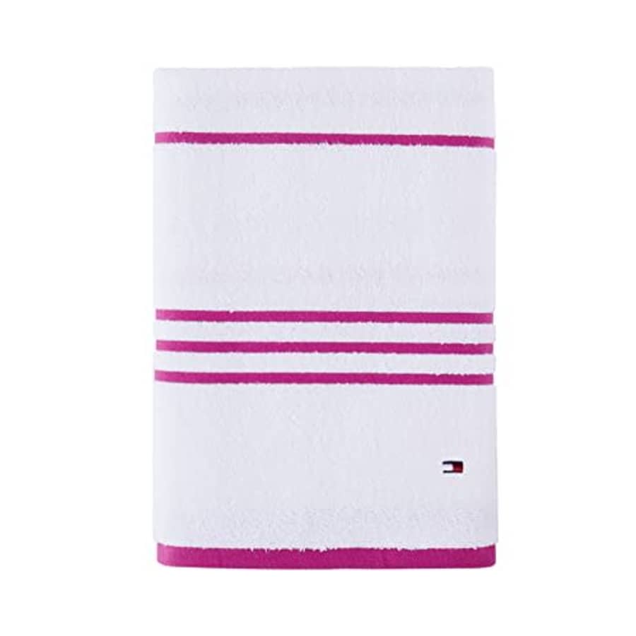 Tommy Hilfiger Modern American Stripe Bath Towel, 30 X 54 Inches, 100% Cotton 574 GSM for $22 Tommy Hilfiger Modern American Stripe Bath Towel, 30 X 54 Inches, 100% Cotton 574 GSM for $22
