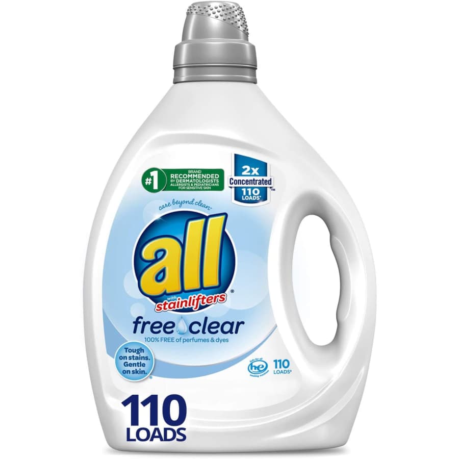 All Detergent Free Clear 2X Concentrated Liquid Laundry Detergent for $26