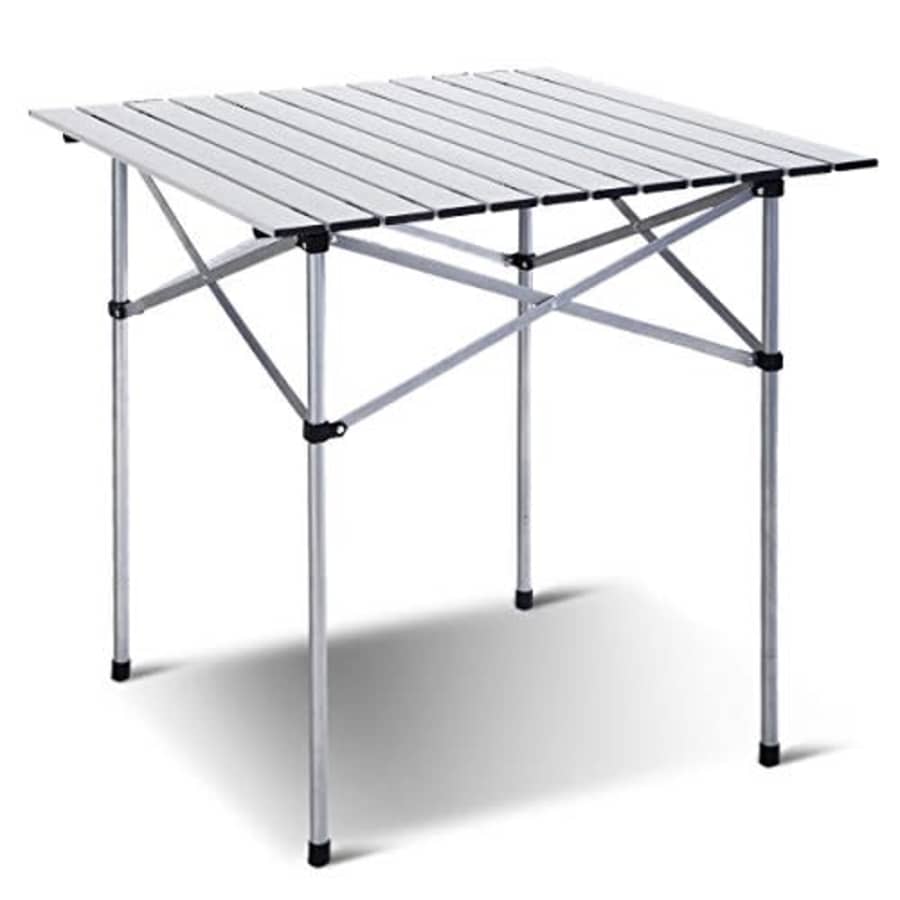 Giantex Folding Camping Table, Portable Picnic Table,Aluminum Patio Table, Roll Up Tabletop with for $56 Giantex Folding Camping Table, Portable Picnic Table,Aluminum Patio Table, Roll Up Tabletop with for $56