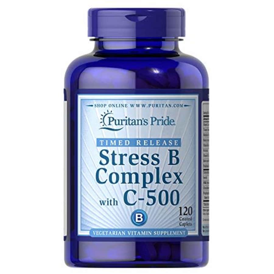 Puritan's Pride Stress Vitamin B-Complex with Vitamin C-500 Timed Release-120 Caplets for $25