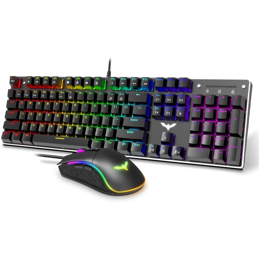 Havit Mechanical Gaming Keyboard and Mouse Combo for $27