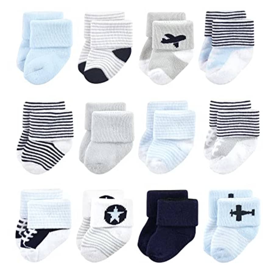 Luvable Friends Unisex Baby Newborn and Baby Terry Socks, Airplane, 6-12 Months for $12 Luvable Friends Unisex Baby Newborn and Baby Terry Socks, Airplane, 6-12 Months for $12