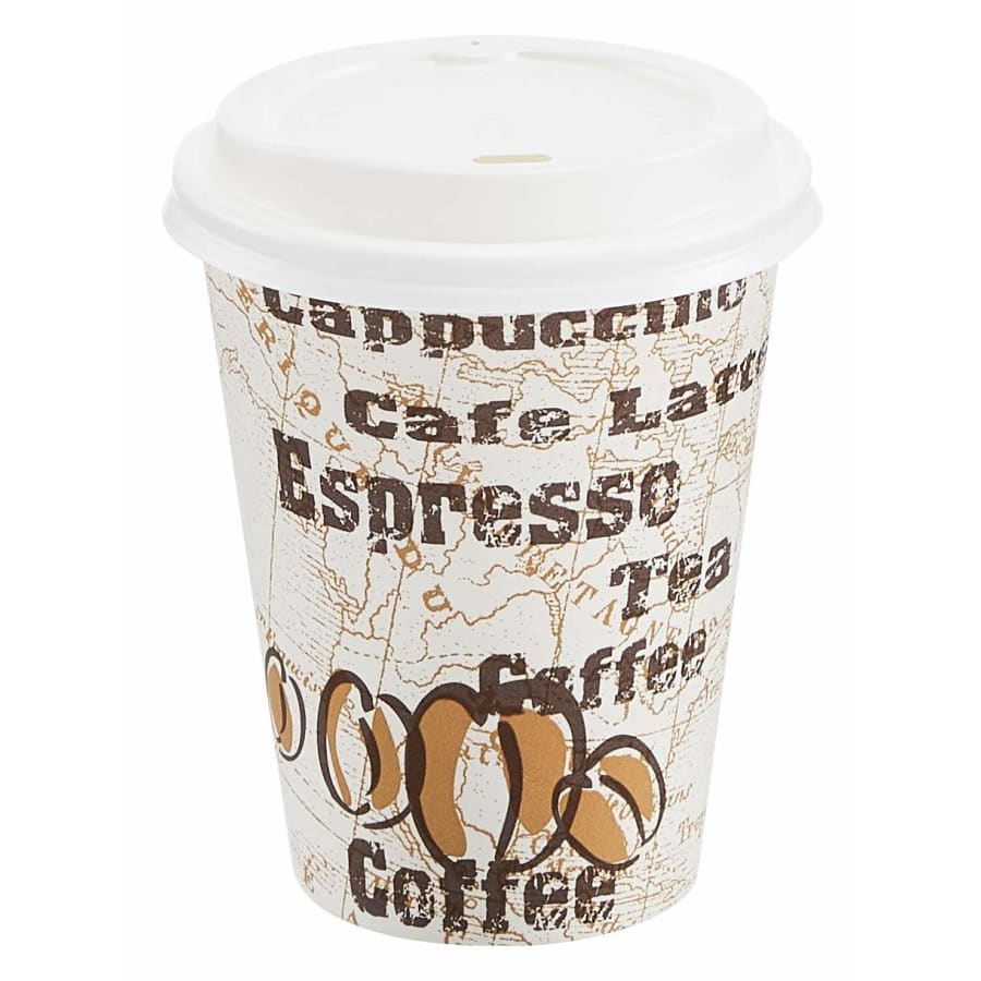 Amazon Basics 12-oz. Paper Hot Cups with Lids 100-Pack for $35