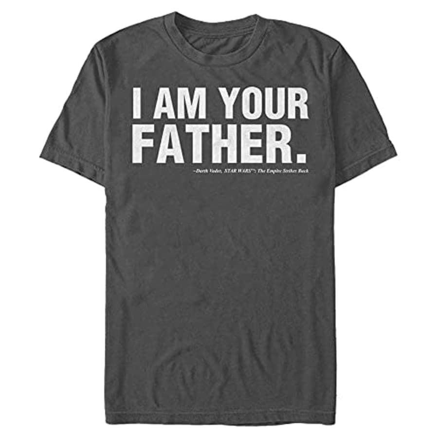 Star Wars Men's The Father T-Shirt, Charcoal, XX-Large for $12