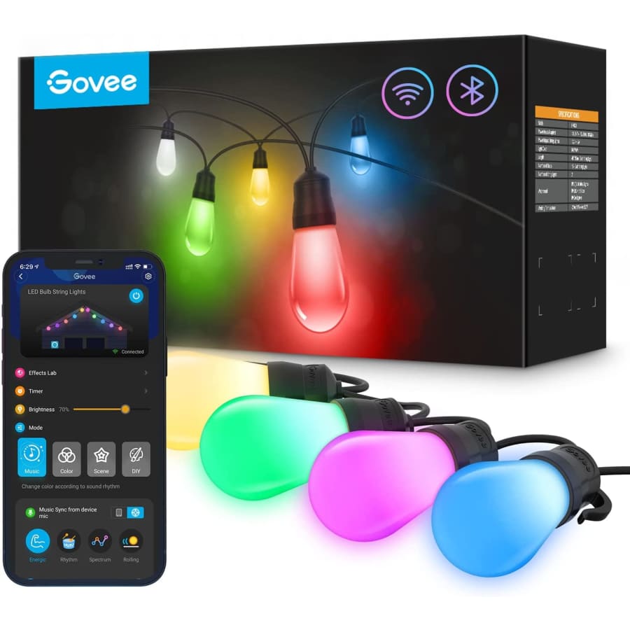 Govee 96-Foot Smart Outdoor String Lights for $65