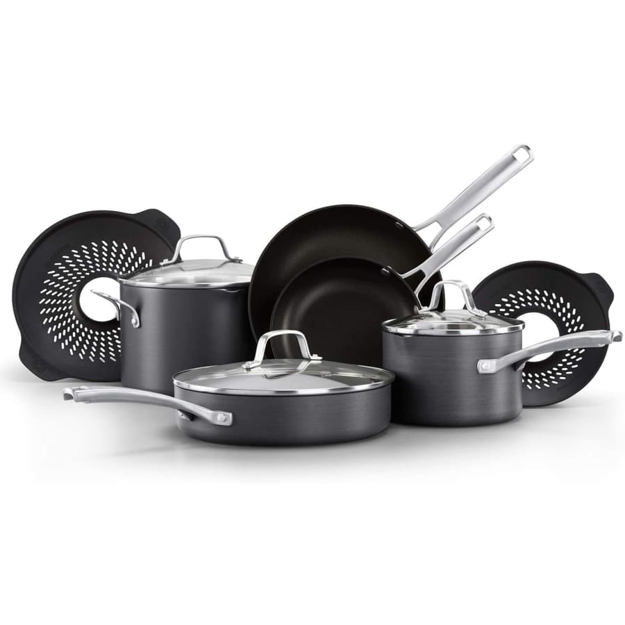 Calphalon Classic 10-Piece Nonstick Pots and Pans Set for $182 Calphalon Classic 10-Piece Nonstick Pots and Pans Set for $182