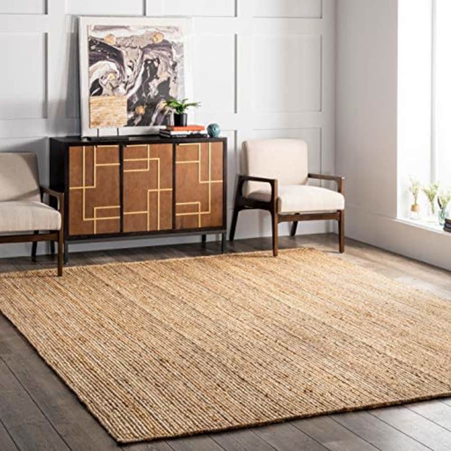 nuLOOM Rigo Hand Woven Jute Area Rug, 5' x 8', Natural for $117 nuLOOM Rigo Hand Woven Jute Area Rug, 5' x 8', Natural for $117