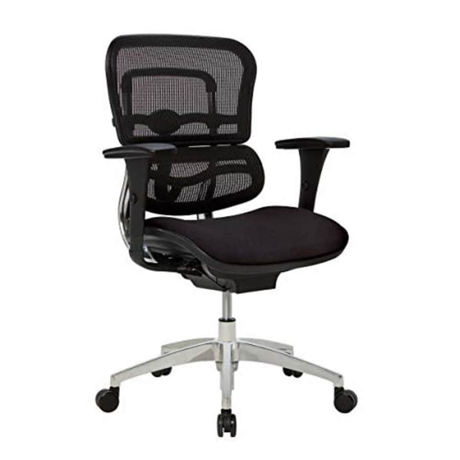 Realspace WorkPro 12000 Series Ergonomic Mesh/Fabric Mid-Back Chair, Black/Chrome for $350 Realspace WorkPro 12000 Series Ergonomic Mesh/Fabric Mid-Back Chair, Black/Chrome for $350