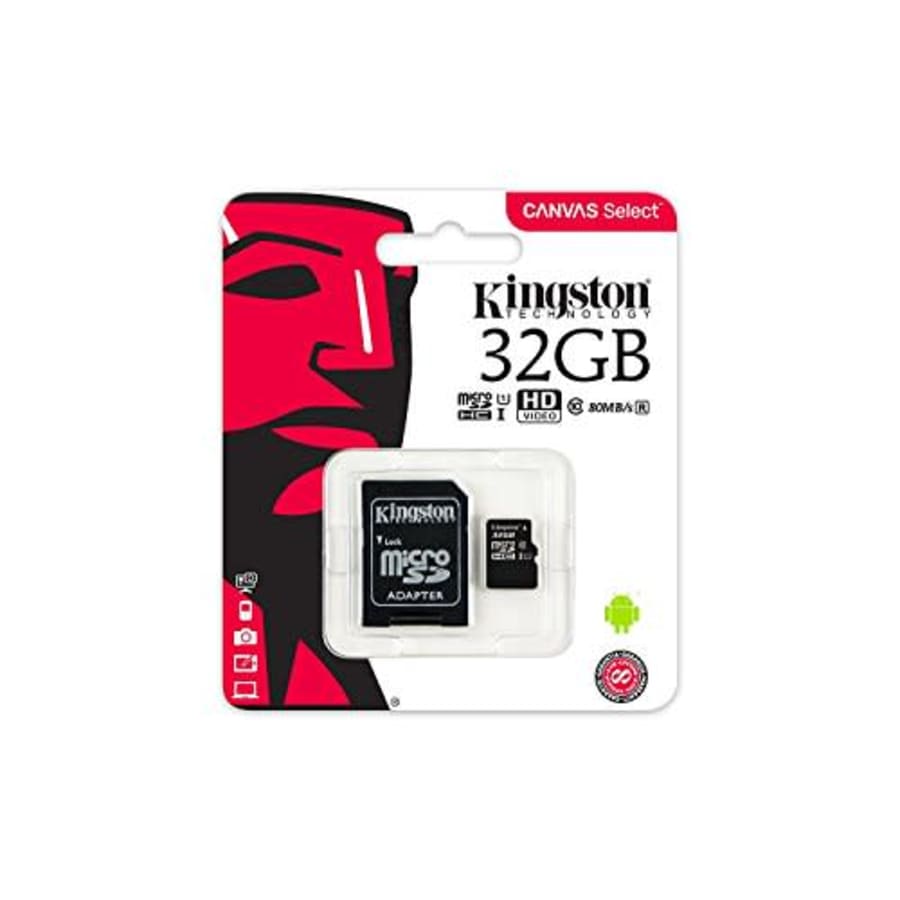 Kingston 32GB SDHC Micro Canvas Select Memory Card and Adapter Works with Samsung Galaxy A10, A20, for $8 Kingston 32GB SDHC Micro Canvas Select Memory Card and Adapter Works with Samsung Galaxy A10, A20, for $8