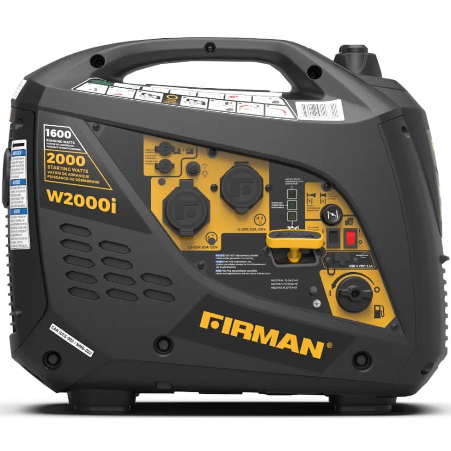 Certified Refurb Firman Generators 2,000W / 1,600W Recoil Start Inverter Generator: $240