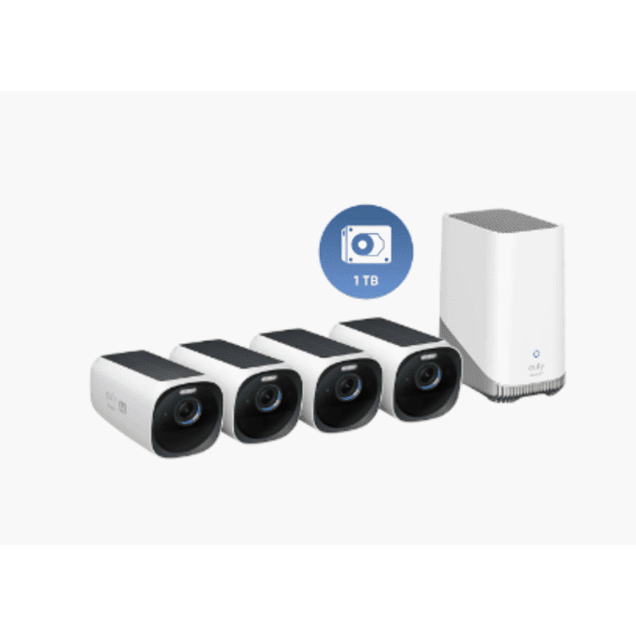 eufyCam S330 (eufyCam 3) 4-Camera Kit + 1TB HDD for $650 eufyCam S330 (eufyCam 3) 4-Camera Kit + 1TB HDD for $650