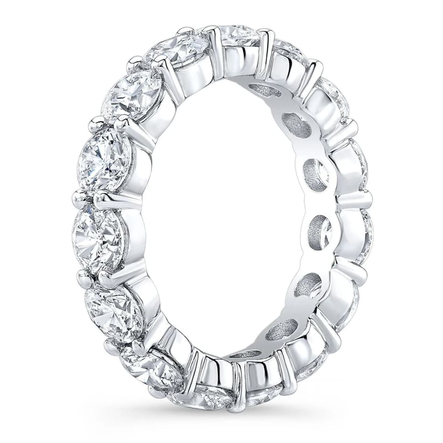 4-TCW Created Moissanite Classic Eternity Band in 14K Gold Overlay for $79