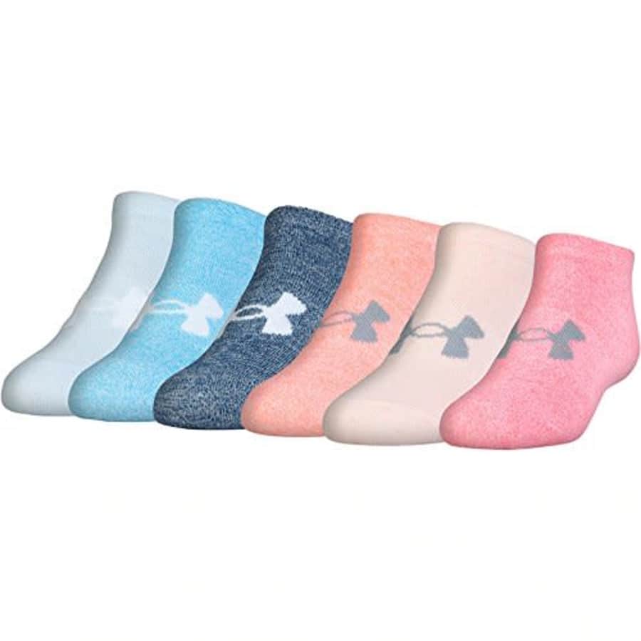 Under Armour Women's/Youth 6-pk. Heathered No-Show Socks 6-9/4Y-8Y for $32