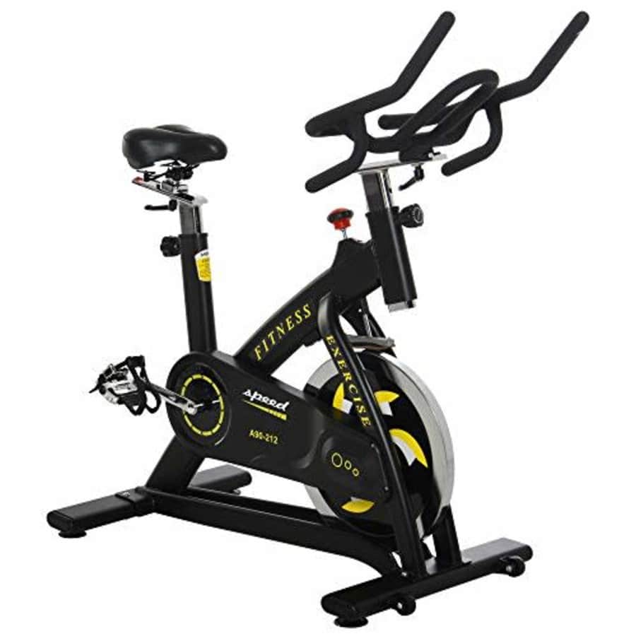 Soozier Fitness Belt Drive Exercise Bike with 40lbs Flywheel Cycling Stationary Cardio Workout Home for $190