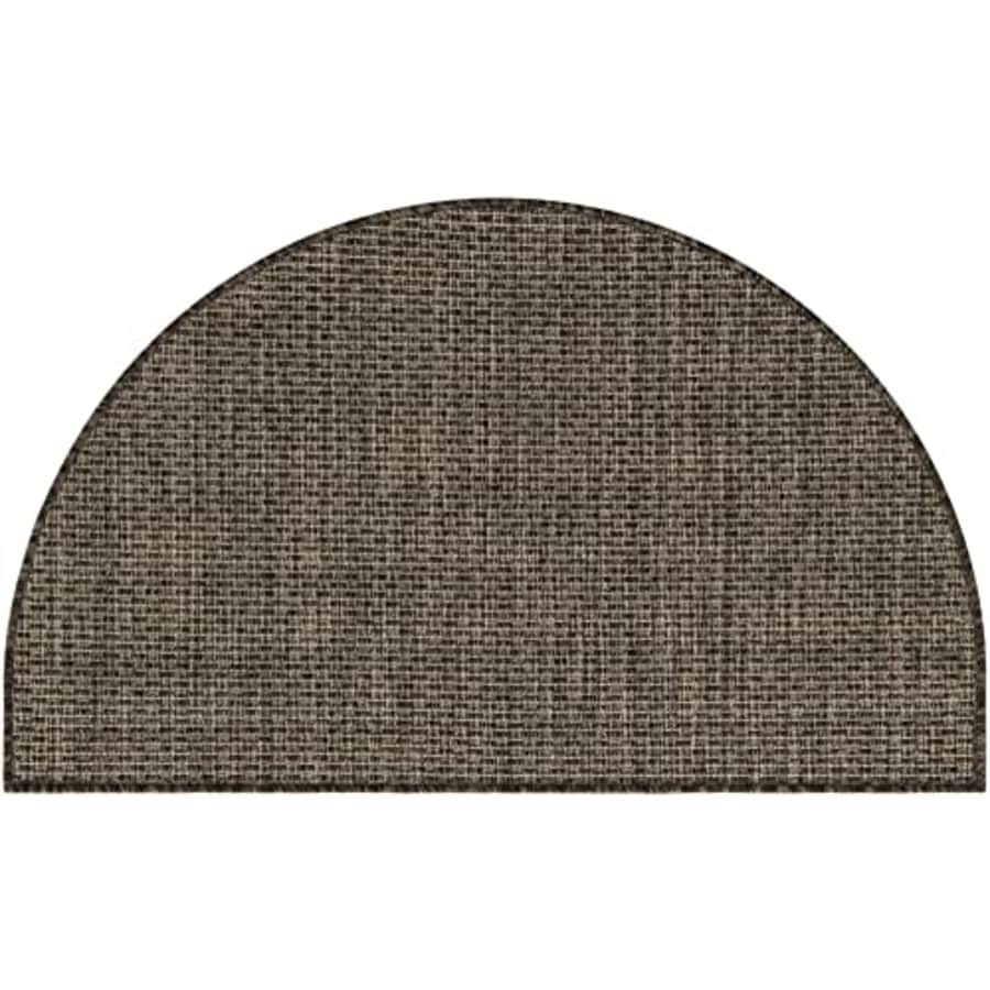 Unique Loom Collection Casual Transitional Solid Heathered Indoor/Outdoor Flatweave Area Rug (2' 2" for $15