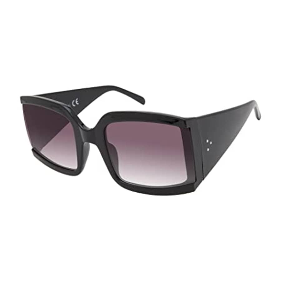 TAHARI TH810 Oversized UV Protective Square Sunglasses. Elegant Gifts for Women, 66 mm, Black for $43