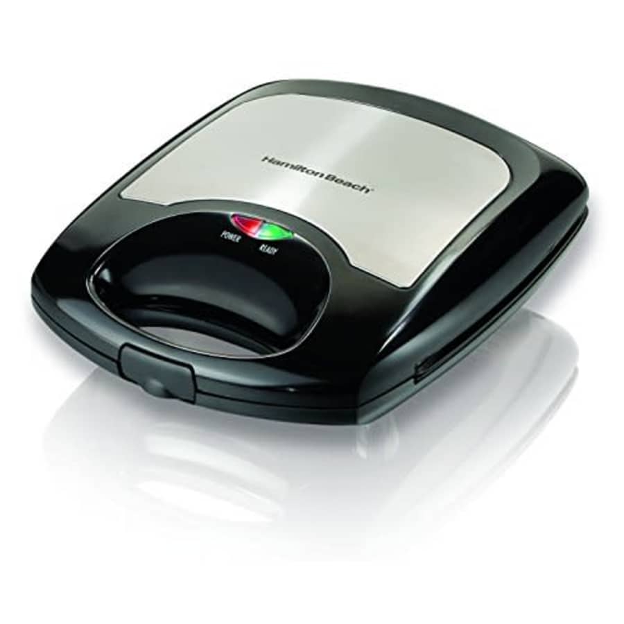 Hamilton Beach 4-Slice Non-Stick Belgian Waffle Maker with Indicator Lights, Compact Design, Black for $32 Hamilton Beach 4-Slice Non-Stick Belgian Waffle Maker with Indicator Lights, Compact Design, Black for $32