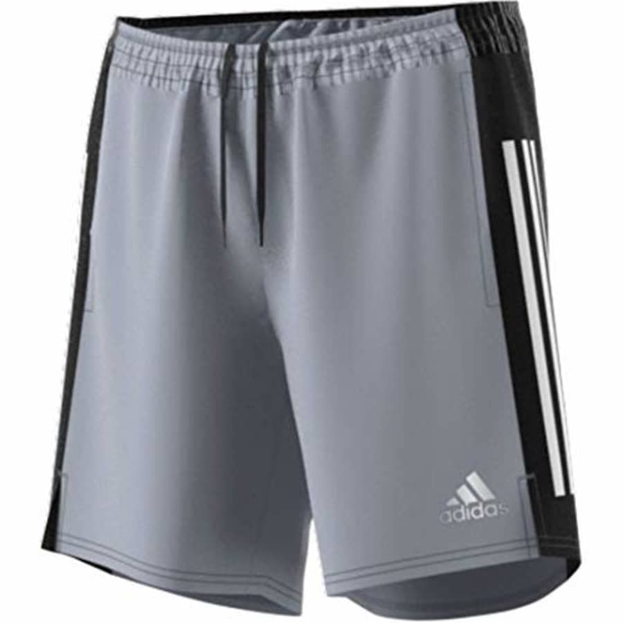 adidas Men's Own The Run 3-Stripes Shorts, Halo Silver/Black, XX-Large for $12 adidas Men's Own The Run 3-Stripes Shorts, Halo Silver/Black, XX-Large for $12