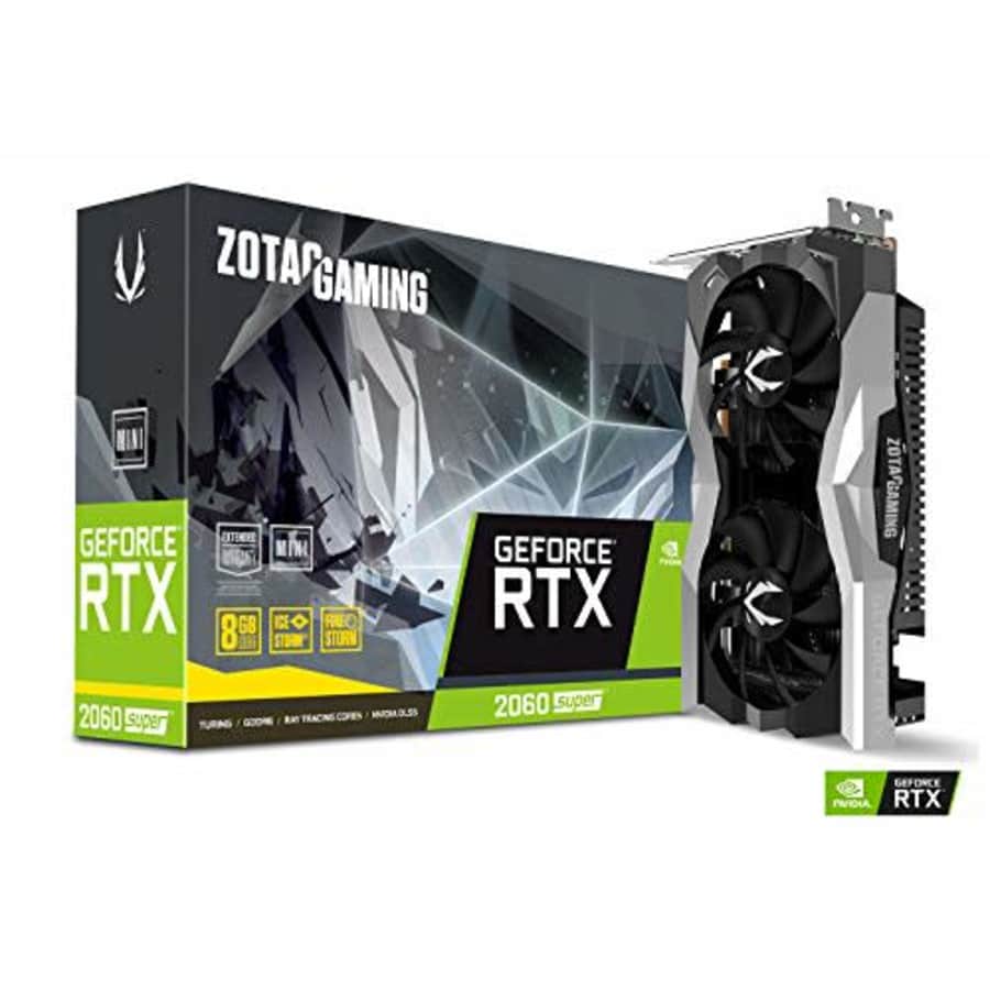 ZOTAC GAMING GeForce RTX 2060 SUPER MINI 8GB GDDR6 256-bit 14Gbps Gaming Graphics Card, Ice Storm for $253