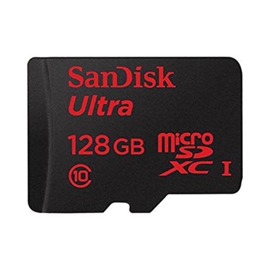 SanDisk ULTRA microSDXC memory card 128GB UHS-I, Read: up to 80MB/s + adapter SD for $40