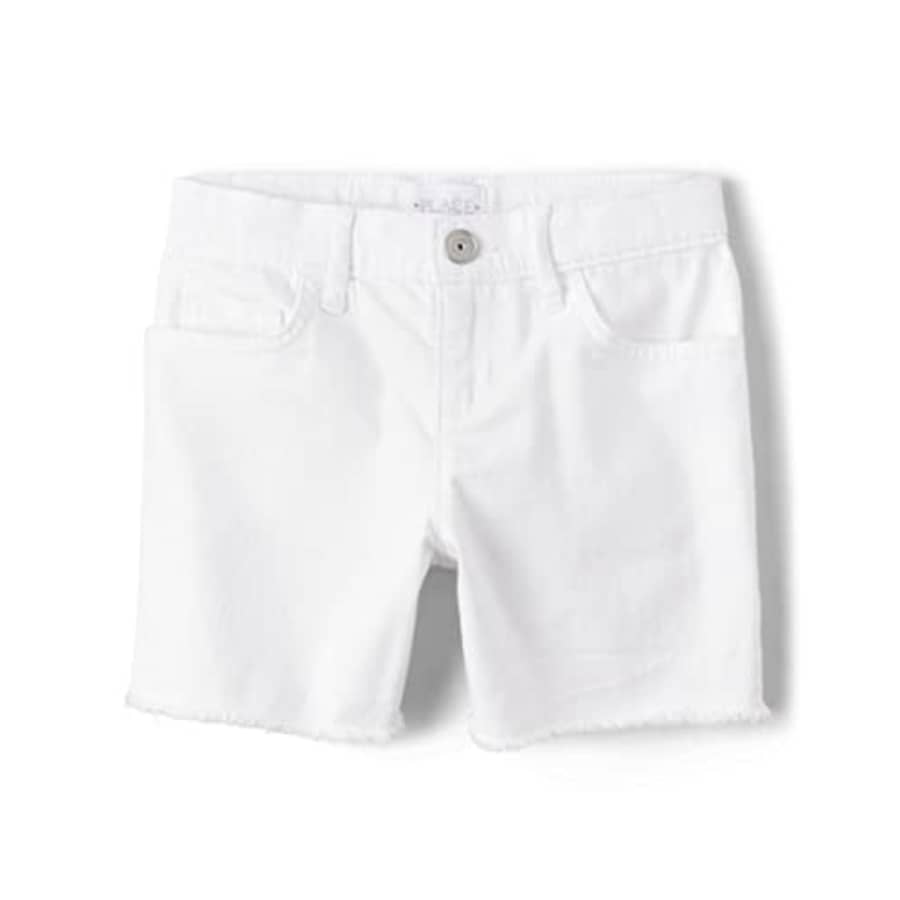 The Children's Place Girls' Denim Midi Shorts, White, 6X/7 for $13 The Children's Place Girls' Denim Midi Shorts, White, 6X/7 for $13