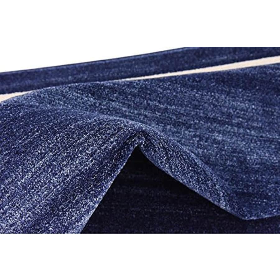 Unique Loom Del Mar Collection Contemporary Transitional Navy Blue Area Rug (6' 0 x 9' 0) for $127