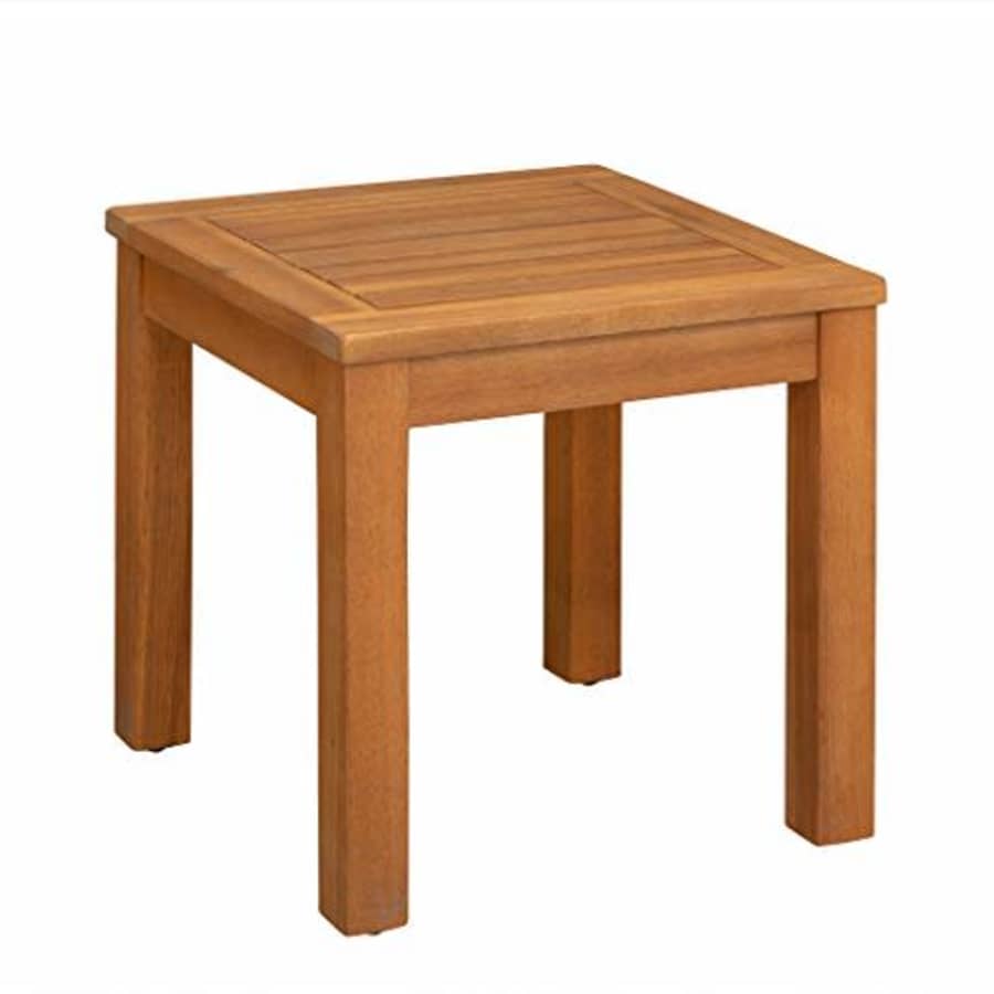 Patio Sense Lio/Oslo Wooden Side Table Light Brown - Sofa & Bed End Table for Mobile, Snack & Other for $48