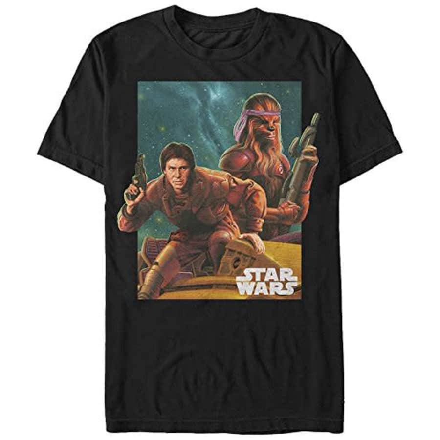STAR WARS Big & Tall Bandana and Han Men's Tops Short Sleeve Tee Shirt, Black, 3X-Large for $11