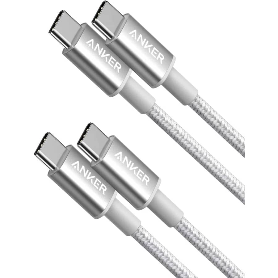 Anker 3.3-Foot Nylon USB-C to USB-C Charging Cable 2-Pack for $14 Anker 3.3-Foot Nylon USB-C to USB-C Charging Cable 2-Pack for $14