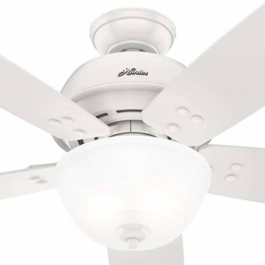 Hunter Fan 60 inch Casual Fresh White Indoor Ceiling Fan with Light Kit and Remote Control (Renewed) for $90