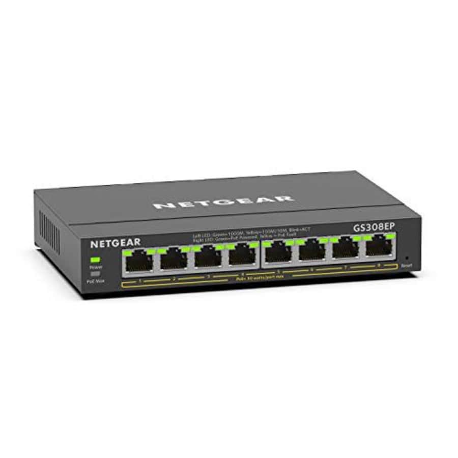 NETGEAR 8 Port PoE Gigabit Ethernet Plus Switch (GS308EP) - with 8 x PoE+ @ 62W, Desktop/Wall Mount for $100 NETGEAR 8 Port PoE Gigabit Ethernet Plus Switch (GS308EP) - with 8 x PoE+ @ 62W, Desktop/Wall Mount for $100