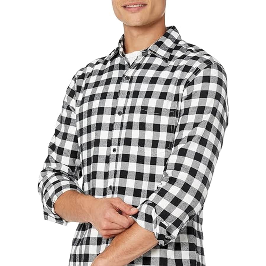 Amazon Essentials Men's Flannel Shirt for $7 Amazon Essentials Men's Flannel Shirt for $7