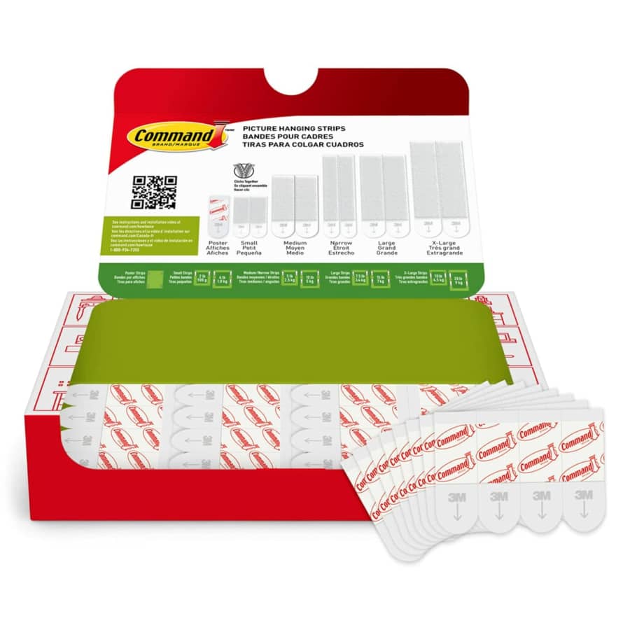 Command Poster Strips 64-Pack for $8 Command Poster Strips 64-Pack for $8