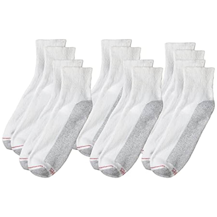 Hanes Cushion Ankle Socks (186/6) White, 10-13 for $19