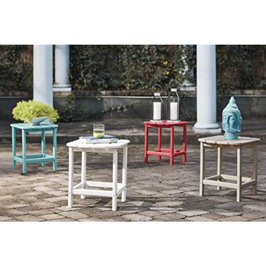 Signature Design by Ashley Sundown Treasure Outdoor Patio HDPE Weather Resistant End Table, Red for $111 Signature Design by Ashley Sundown Treasure Outdoor Patio HDPE Weather Resistant End Table, Red for $111