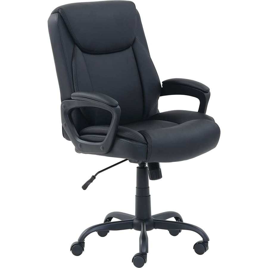 Amazon Basics Classic Puresoft PU Padded Mid-Back Office Computer Desk Chair for $86