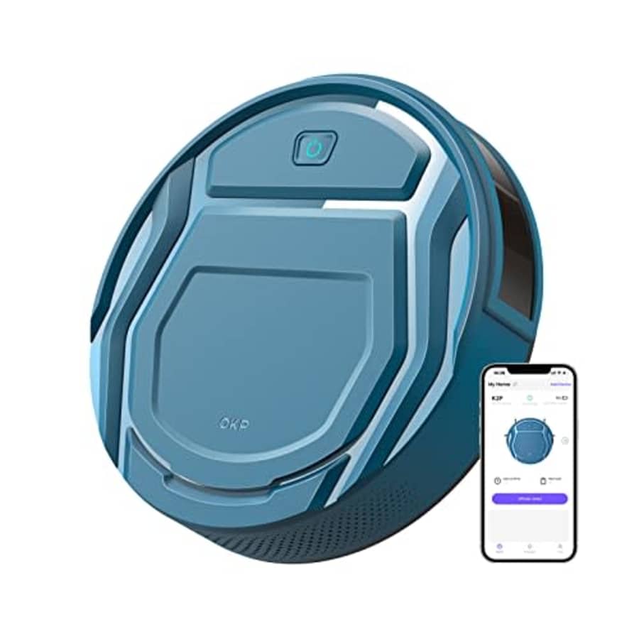 OKP Life K2P, Robot Vacuum Cleaner, FreeMove Robotic Vacuum Cleaner, Cleans Hard Floors to Low-Pile for $300 OKP Life K2P, Robot Vacuum Cleaner, FreeMove Robotic Vacuum Cleaner, Cleans Hard Floors to Low-Pile for $300