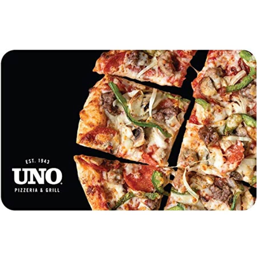 $50 Uno Pizzeria & Grill Gift Card for $29 $50 Uno Pizzeria & Grill Gift Card for $29