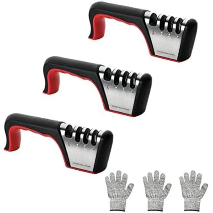 Simple Deluxe 4-in-1 Kitchen Knife Sharpener 3-Pack for $8 Simple Deluxe 4-in-1 Kitchen Knife Sharpener 3-Pack for $8