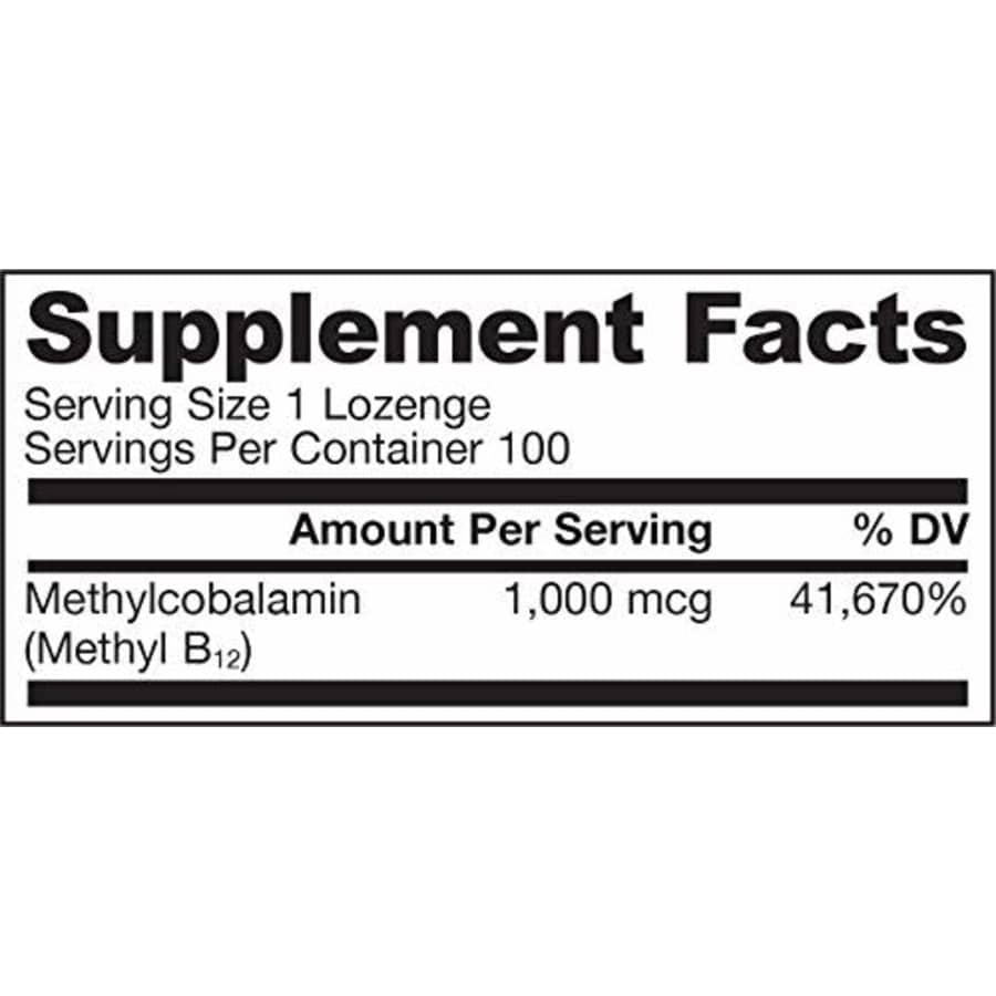 Jarrow Formulas Methyl B12 1,000 mcg Lozenges, 100 ct for $26