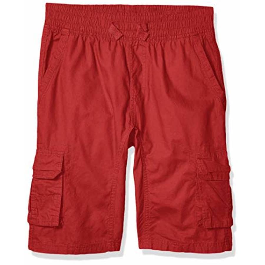 Southpole - Kids Boys' Big Belted Mini Canvas Cargo Shorts in, Red 4, Medium for $16
